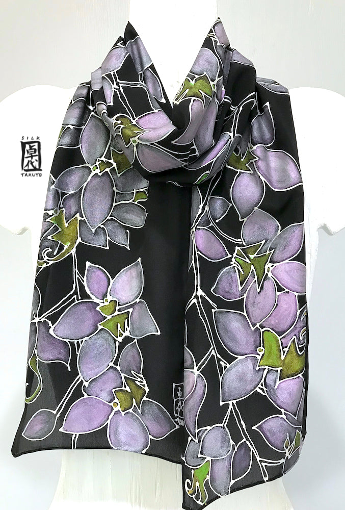 silver silk scarf