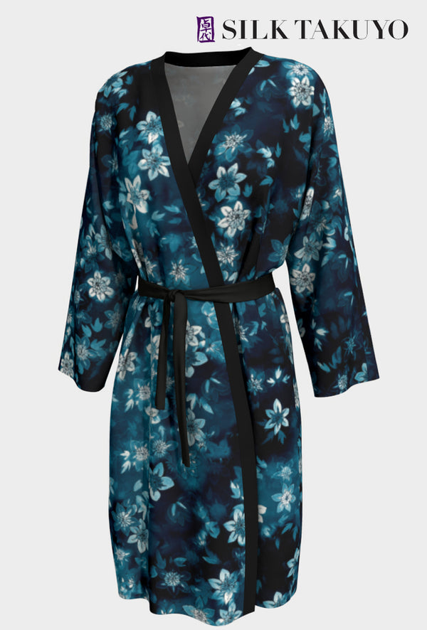 Kimono Robe Long, Peignoir, Vintage Koi Fish – Silk Takuyo