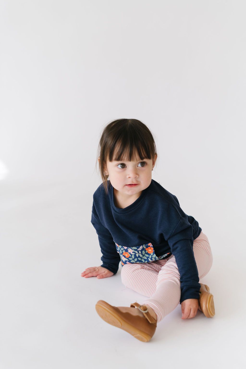 Boxy Sweatshirt, Navy Poppy