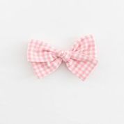 Knotted Bow, Pink Gingham