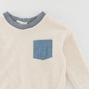 Boxy Sweatshirt, Sherpa Blue