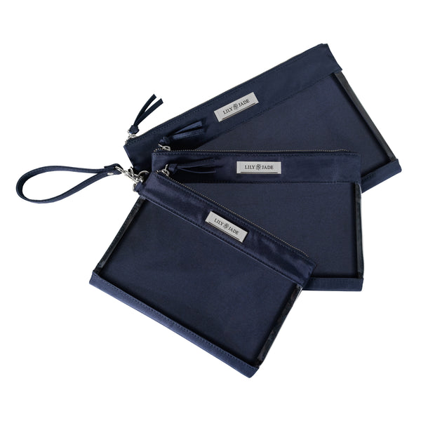Packing cases- Navy with silver hardware