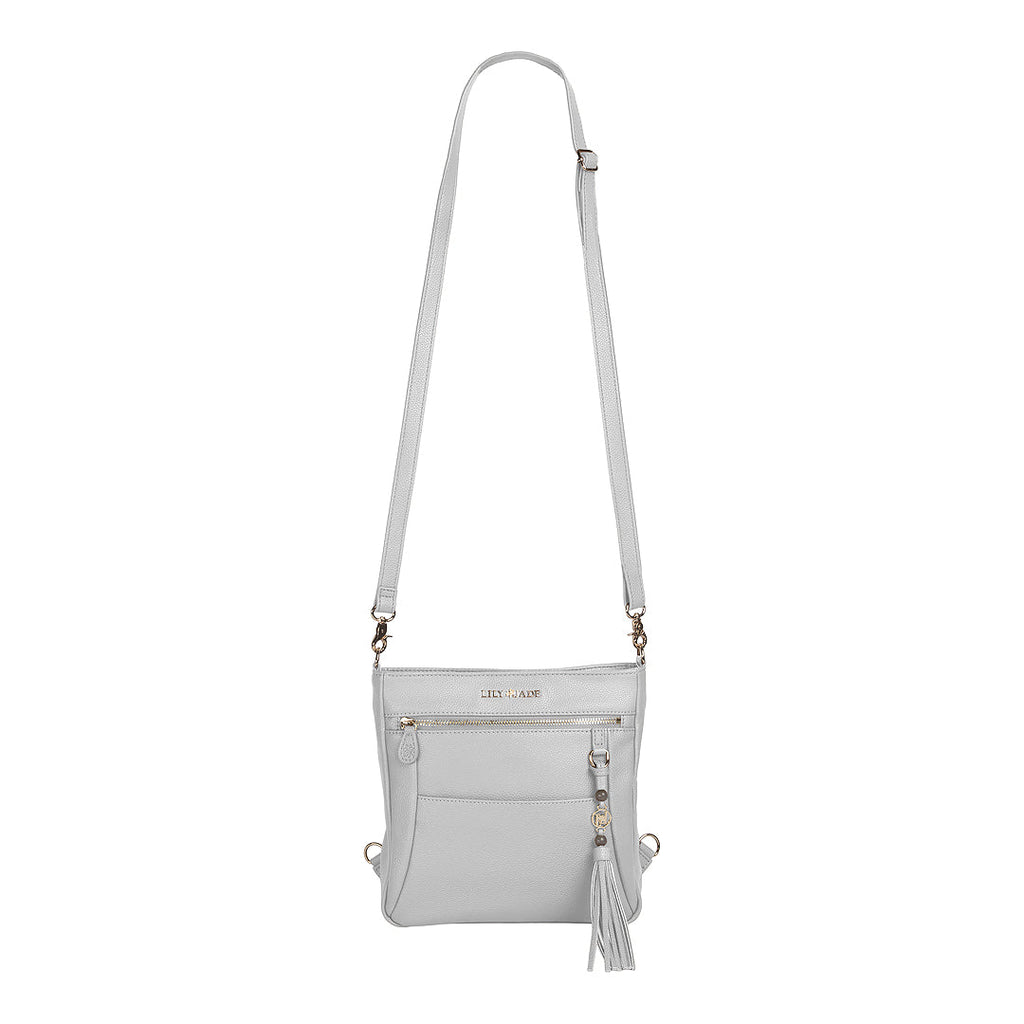 Calvin Klein Kaitlyn Faux Leather Crossbody Bag in Natural