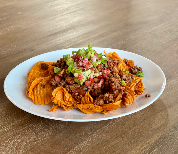 american ostrich farms-ostrich meat nachos