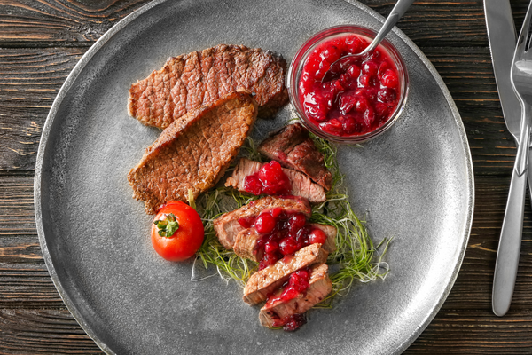 cranberry ostrich steak