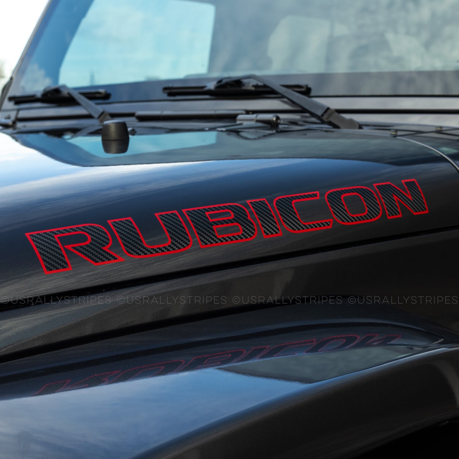 Rubicon hood vinyl decal set for Jeep Wrangler | 10th Anniversary – US  Rallystripes