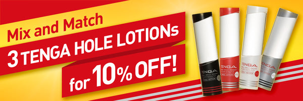 Mix and Match 3 TENGA HOLE LOTIONs for 10% off