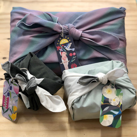 Furoshiki reusable fabric gift wrapping