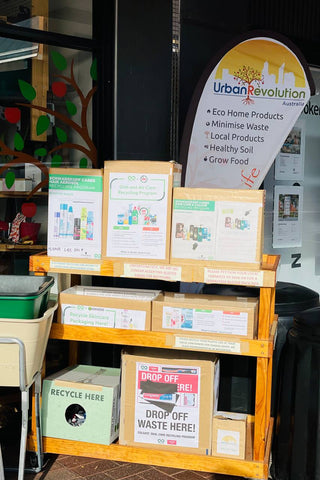 Community recycling trolley at Perth Eco store