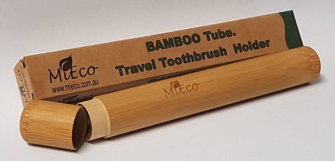 Bamboo toothbrush travel case