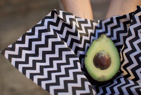 beeswax wrap with avocado