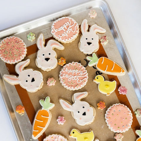 homemade easter biscuits on a tray