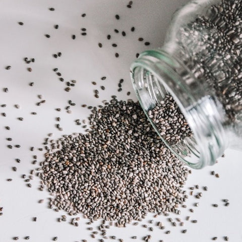 Seeds in a glass jar