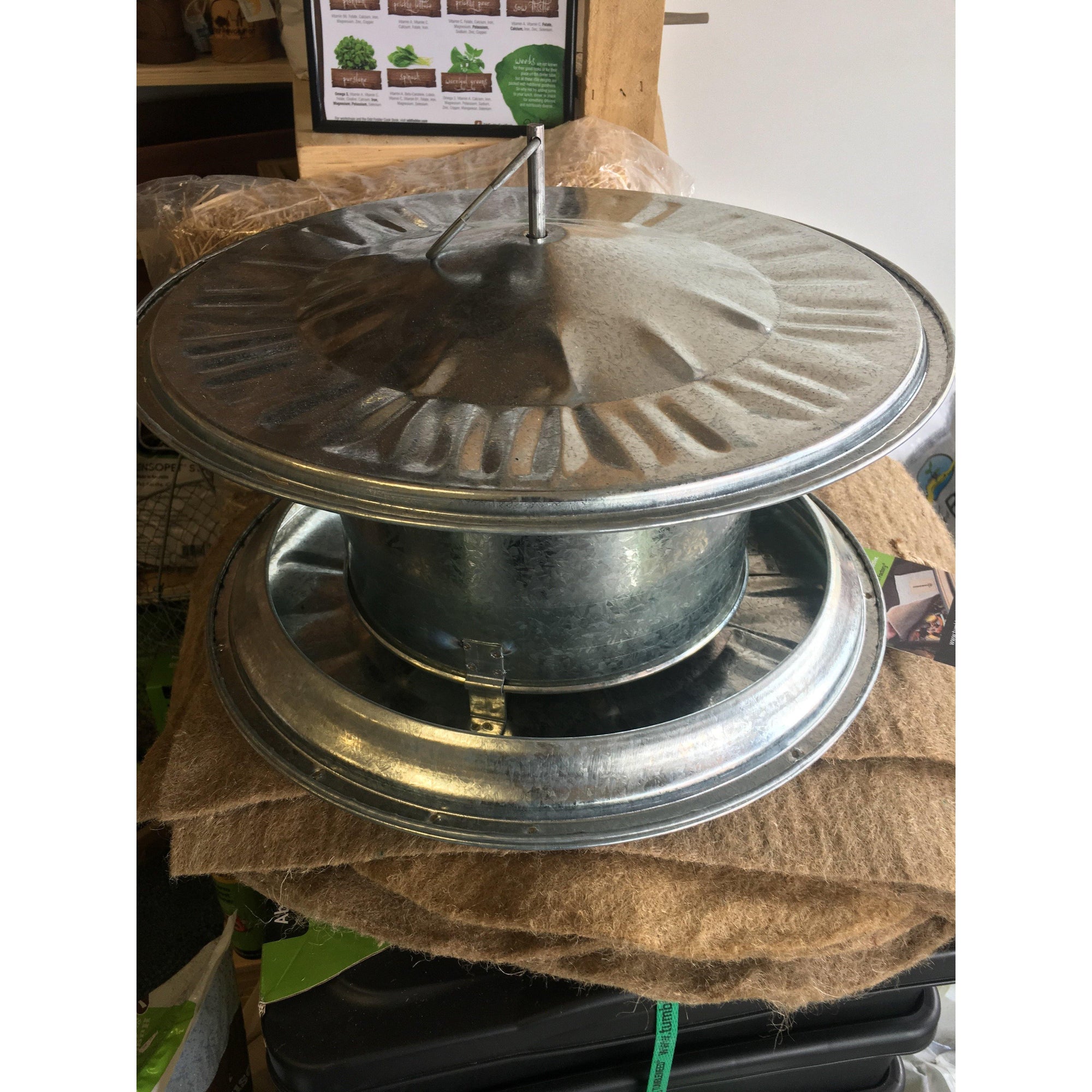 5 Litre Galvanised Steel Poultry Feeder Urban Revolution Australia