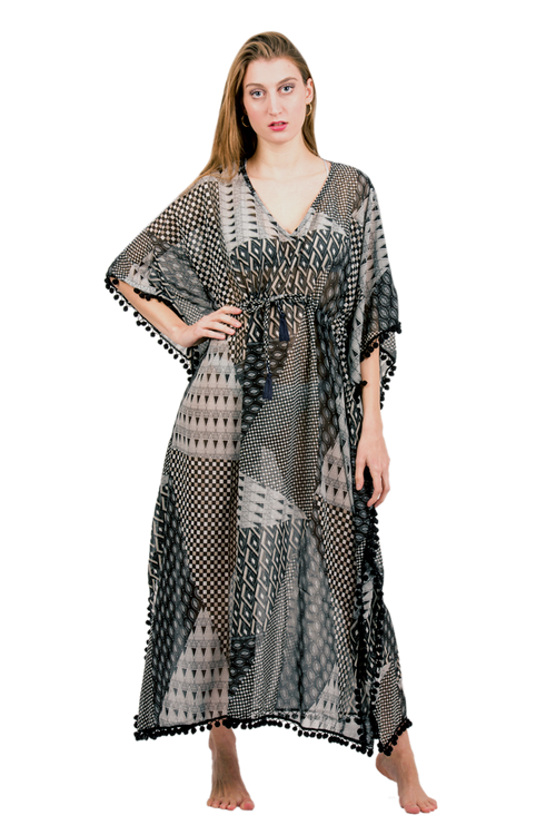 CHIFFON LONG KAFTAN (SHEER/TRANSPARENT) – Rima Beach World Official ...