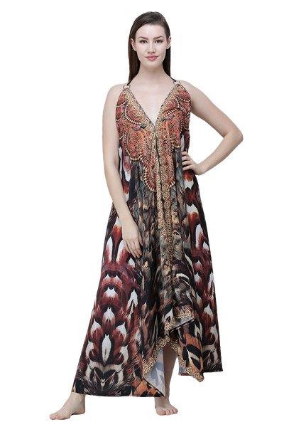 Silky Long Dress – Rima Beach World Official Online Store