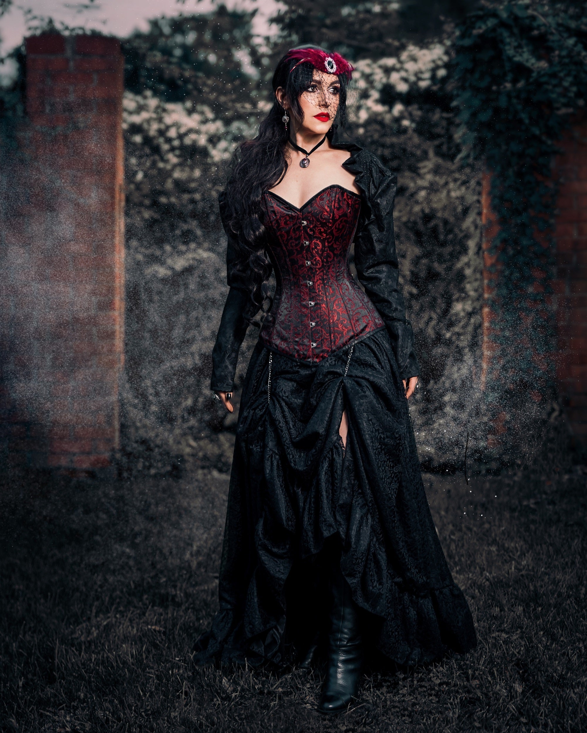 The Masquerade ~ Gothic Victorian Velvet and Lace Vampire Gown Dress C –  Reminisce