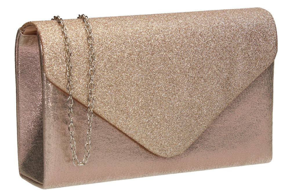 kelly glitter clutch bag