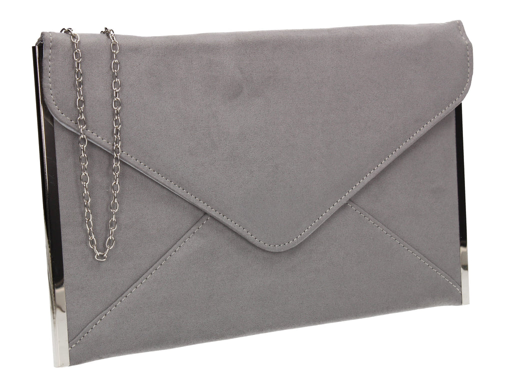 light grey clutch bag for wedding