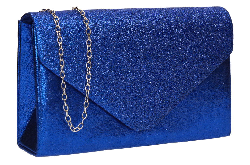 kelly glitter clutch bag