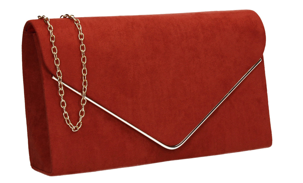 rust clutch bag