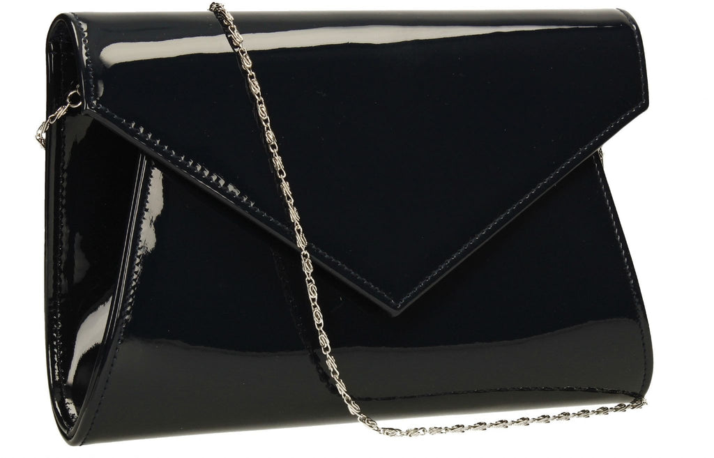 navy envelope clutch