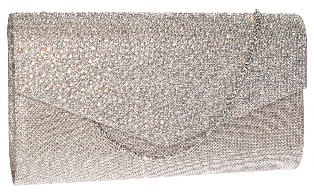 champagne clutch bag