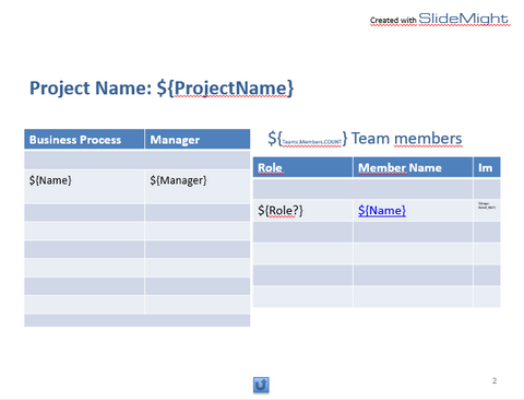 Powerpoint pattern slide for SlideMight presentation generator