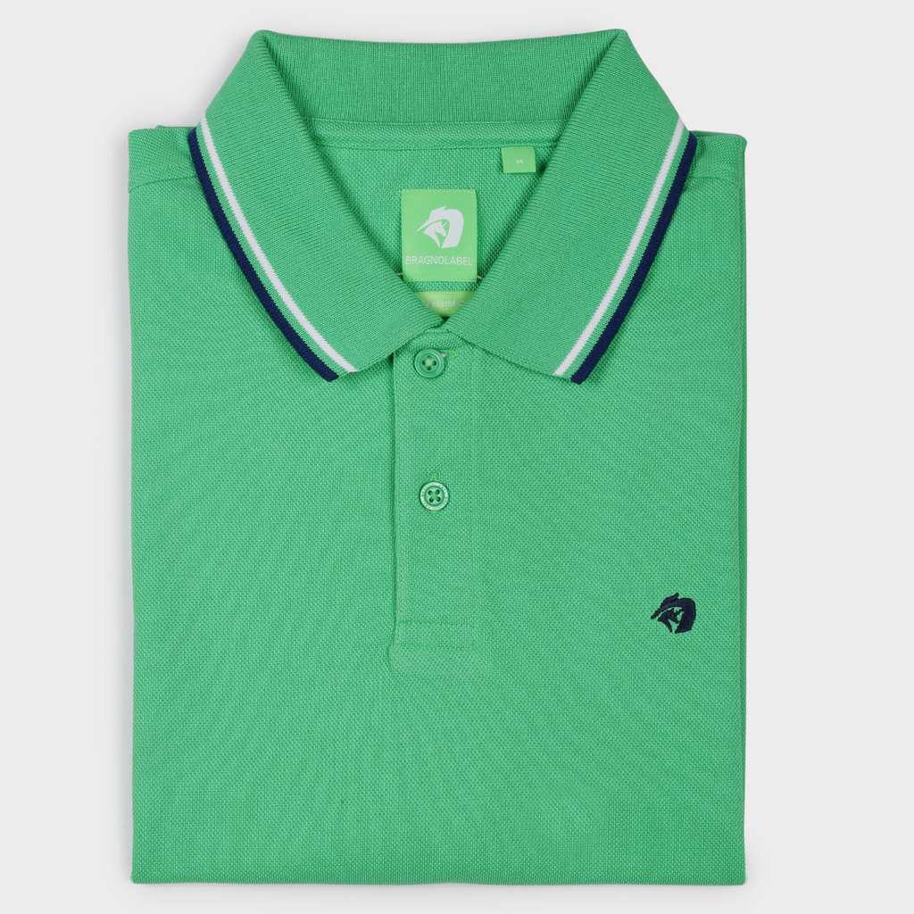 Light Green Fashion Solid Polo – Bragnolabel
