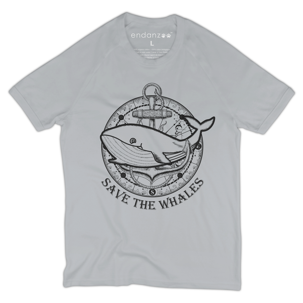 Organic Short Sleeve Kids Tee Shirt - Whale with Anchor – Endanzoo