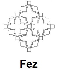 Arabesque Fez Pattern Line Drawing