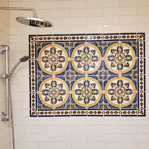 Barcelona La Ermita Spanish Tile Accent for Shower