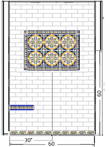 LA Shower Elevation Details for Accent, Bench, and Shower Curb