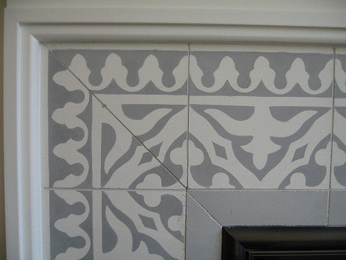 Yuna Cement Tile Fireplace