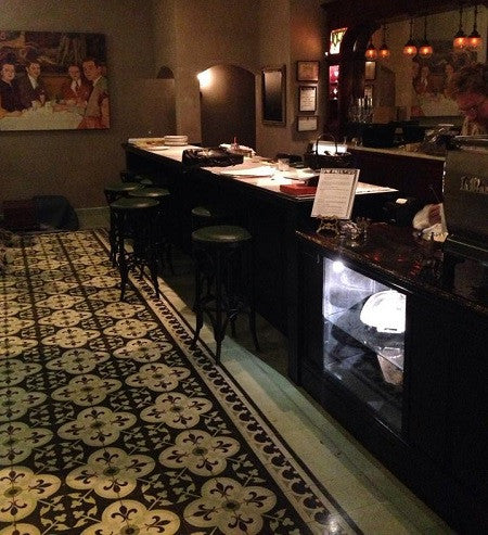 Cement Tile Provides Traditional Look for French-style Bistro
