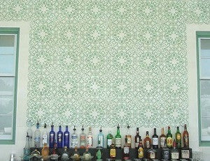 Cement Tile Captures Calm for Bar Backsplash