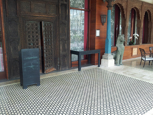 Cement tile patterns catch your attention and draw you near