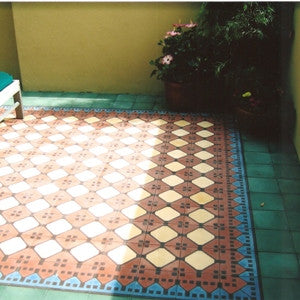 Granada Cement Tile Border & Patio