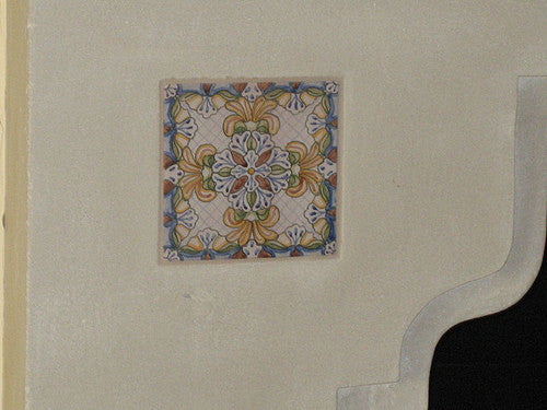 Hand Painted Spanish Tile Accents used for Fireplace