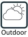 Application Icon: Tile is Suitable for Outdoor Use Subject to Climate and Installation
