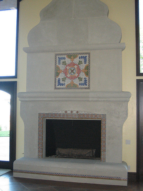Spanish Tile Fireplace