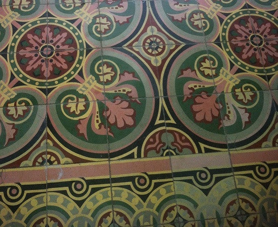 Encaustic Cement Tile Installation in the historical Robert E. Lee Building that Avente Tile assisted with repairs