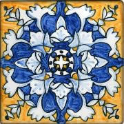 Spanish Cadiz Hand-Painted Ceramic Tile