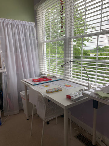 Work table for natural light photography 