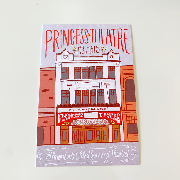 Edmonton Princess Theatre Postcard by Jojo & Gun - Jo jo and gun - available from Majesty and Friends
