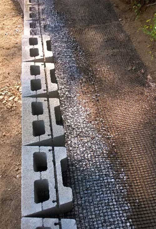 Retaining Wall Under Construction