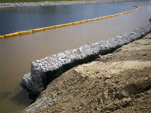 Silt Barrier Protecting Waterway