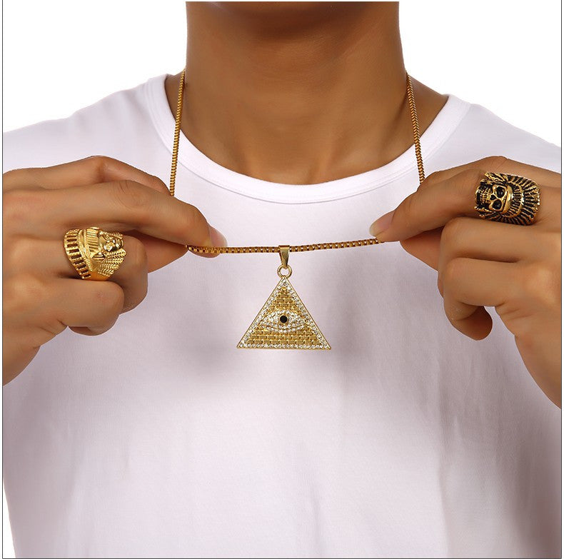 all seeing eye diamond pendant