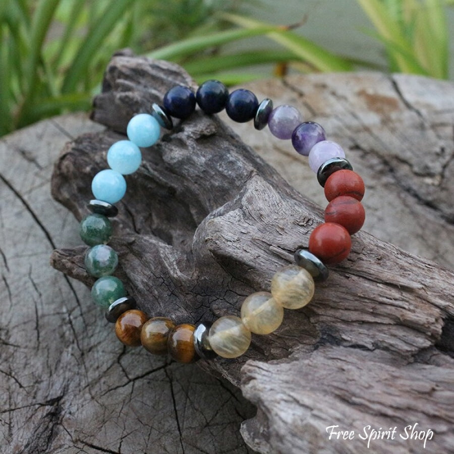 7 CHAKRA STONES BRACELET – Alma Yoga