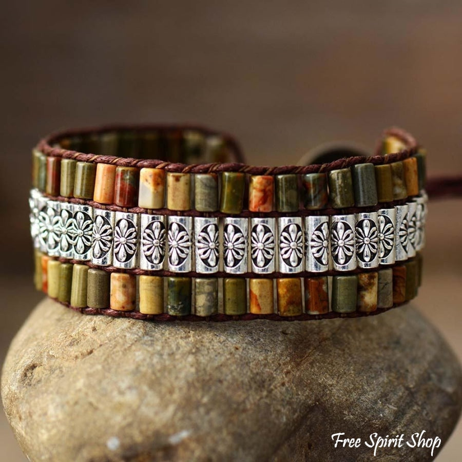 Artisan Crafted Gemstone Wrap Bracelet - Mae Ping Currents